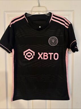 Black & Pink Messi Jersey with XBT0 Logo